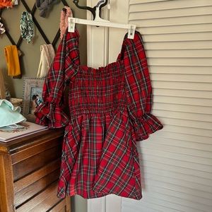 NWT Francesca’s plaid mini dress